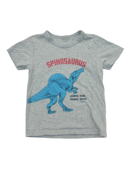 Spinosaurus Gray Graphic Tee Size 4/5