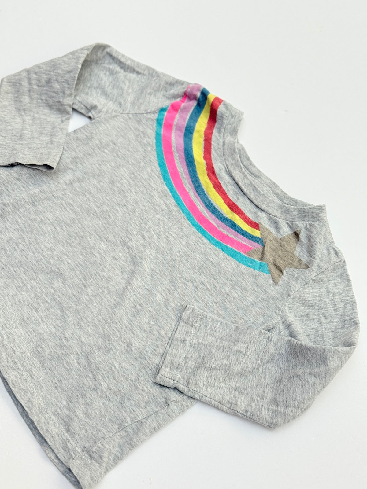 Gymboree Gray Rainbow Long Sleeve Tee 18m