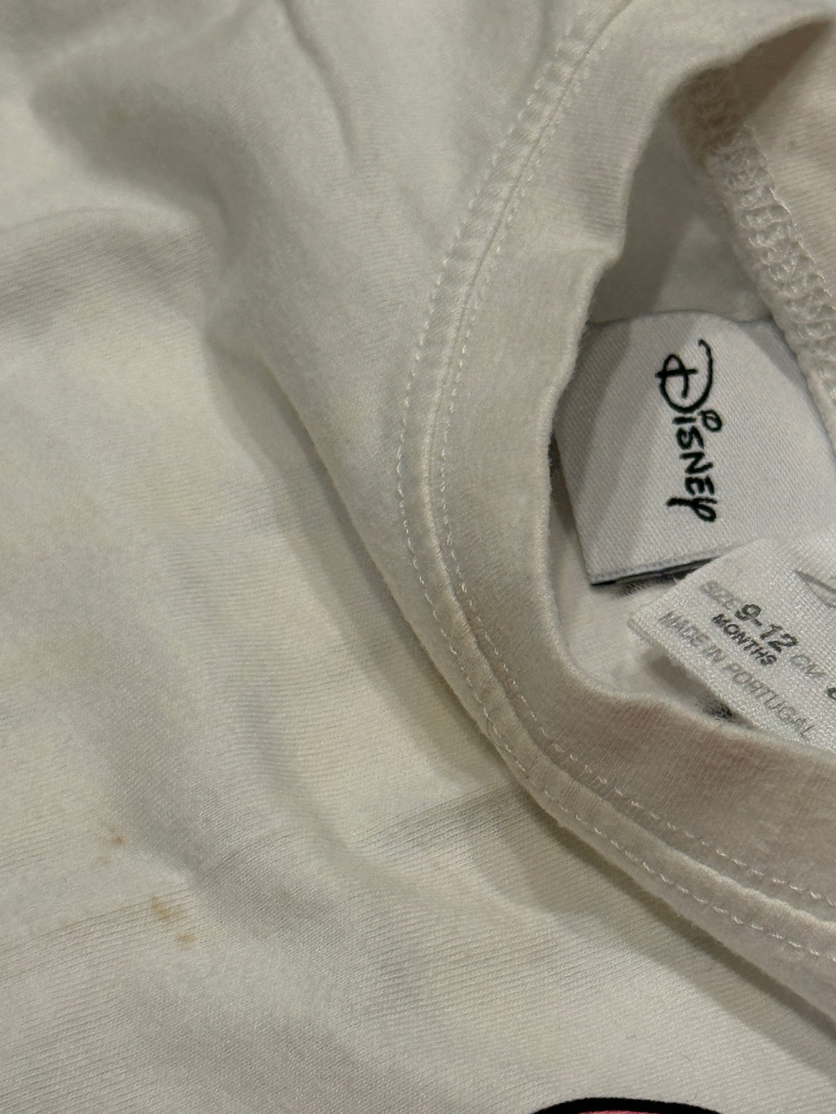 Zara Disney Mickey Mouse White Tee 9-12m