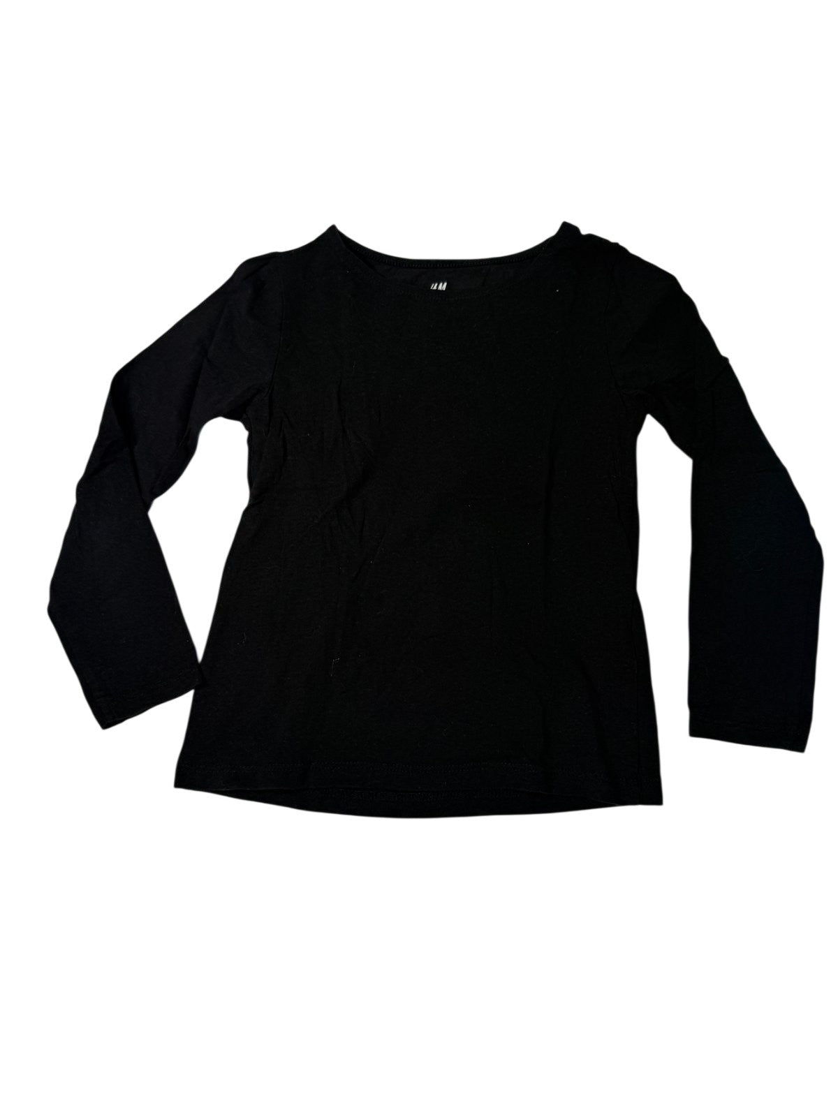 H&M Basic Black Long Sleeve Top Size 4-6Y
