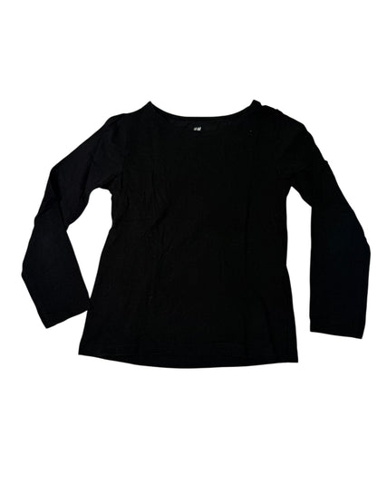 H&M Basic Black Long Sleeve Top Size 4-6Y