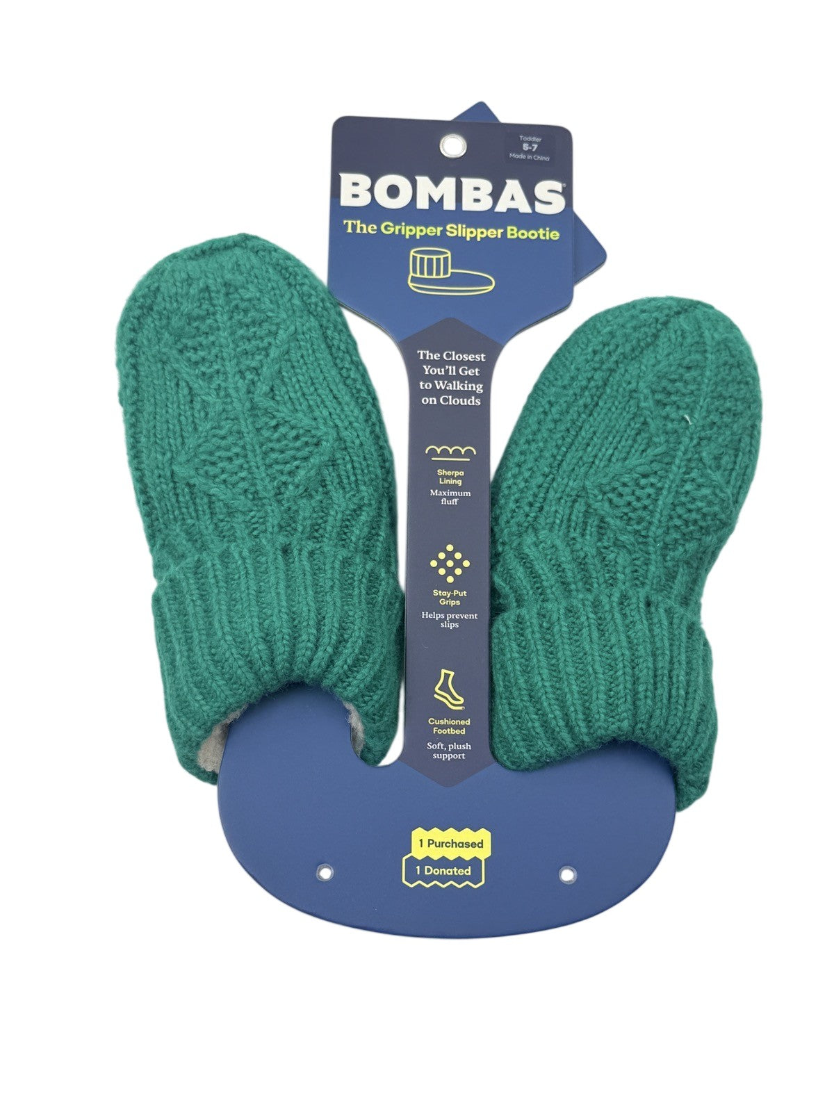 Bombas Gripper Slipper Bootie Toddler 5-7