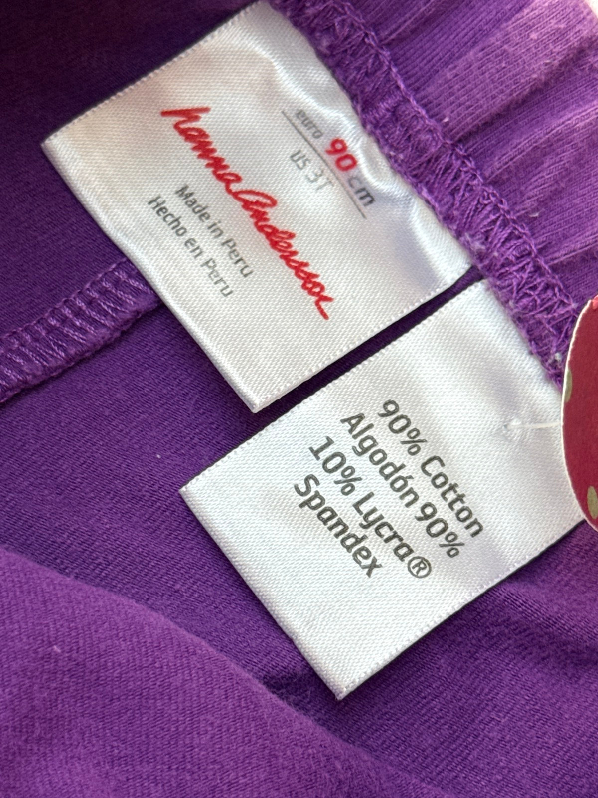Hanna Andersson Purple Leggings Size 3T