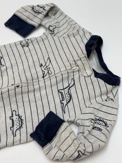 Carter's Dinosaur Striped Footed Sleeper 6m