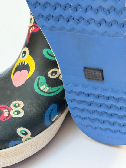 Aigle Monster Print Rain Boots Size 30