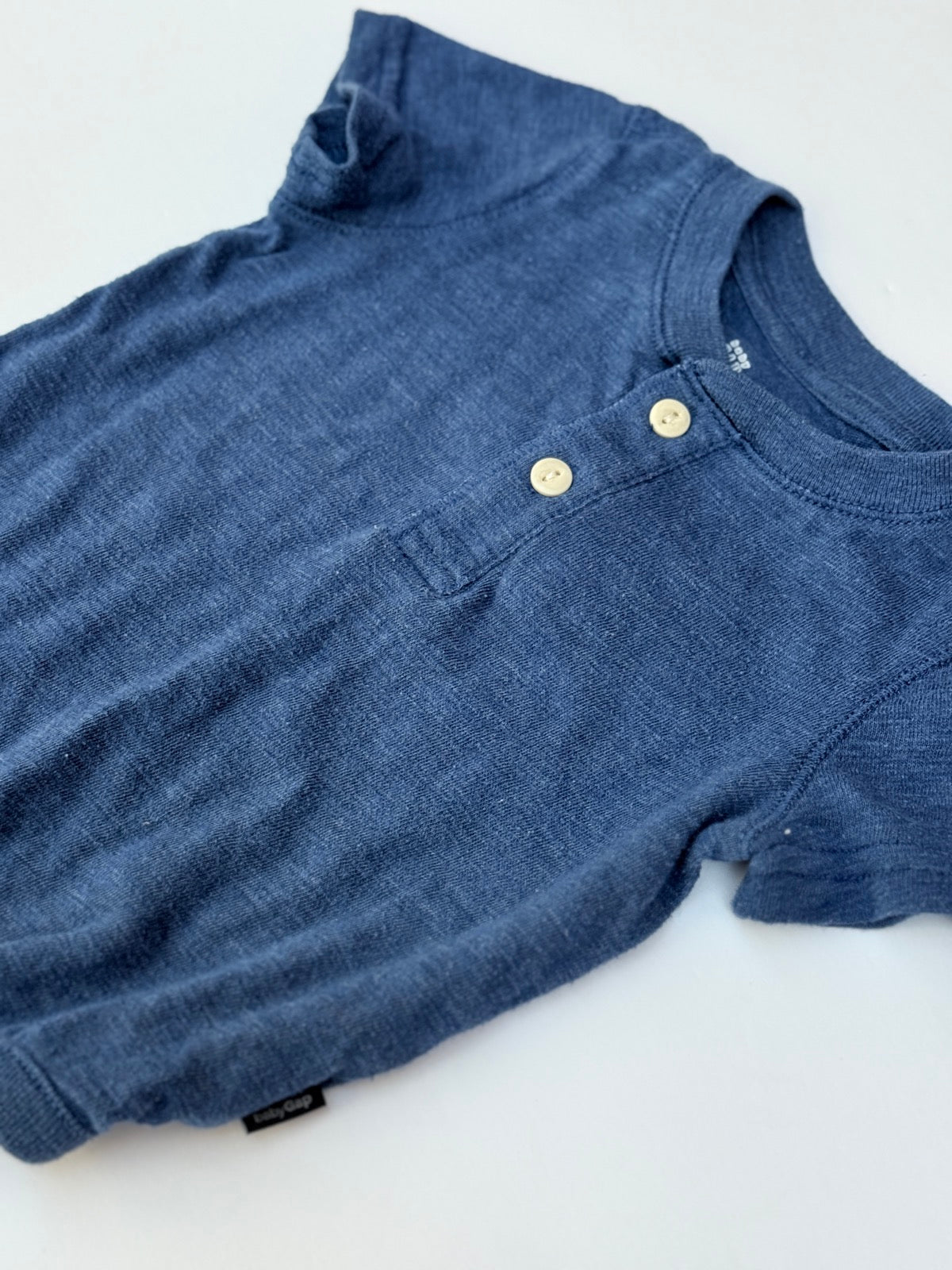Baby Gap Blue Henley Bodysuit 12-18m