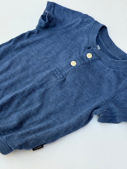Baby Gap Blue Henley Bodysuit 12-18m
