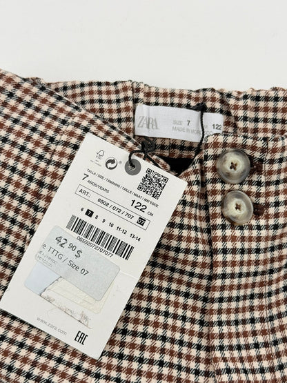 NWT - Zara Houndstooth Check Pants Size 7Y