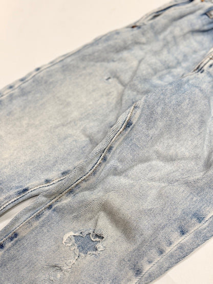 Zara Light Wash Distressed Paperbag Jeans 4-5Y