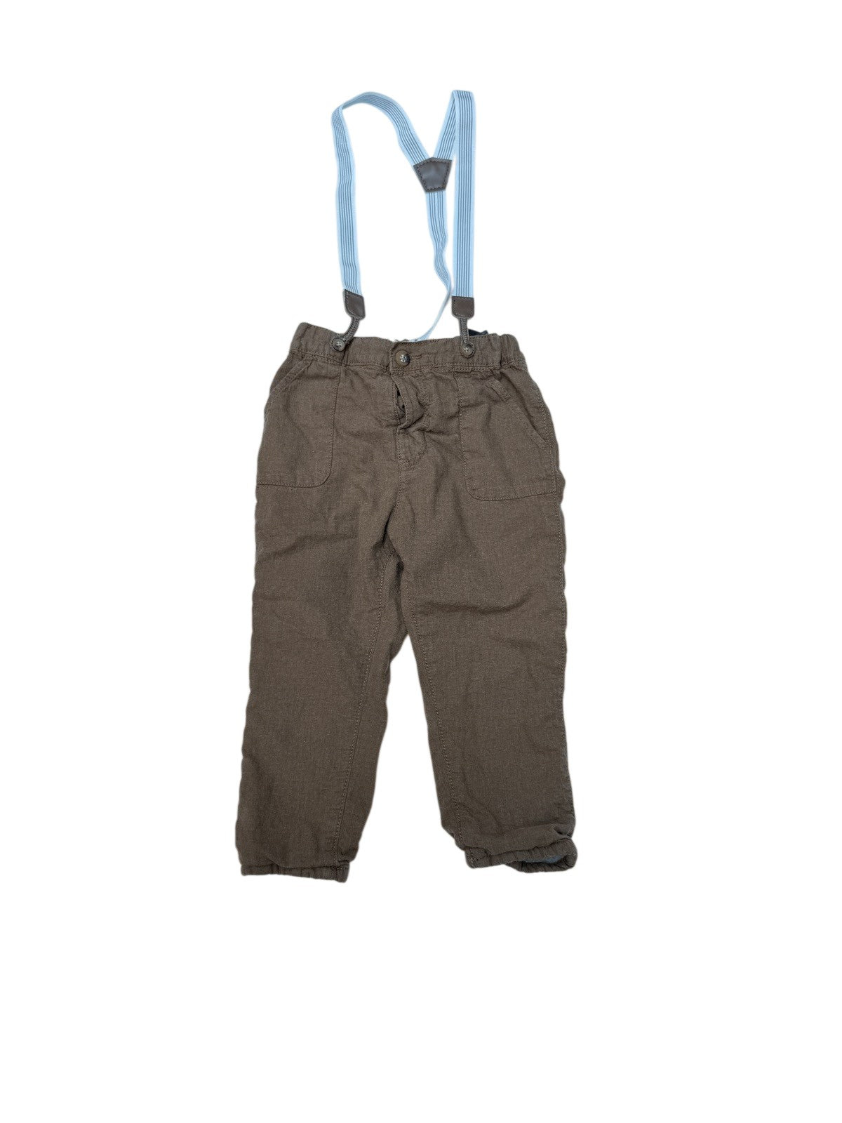 H&M Brown Suspender Pants 2T