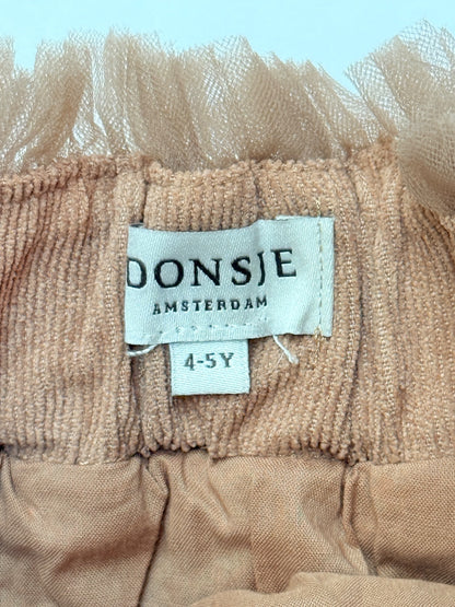 Donsje Brown Tiered Tulle Skirt 4-5Y
