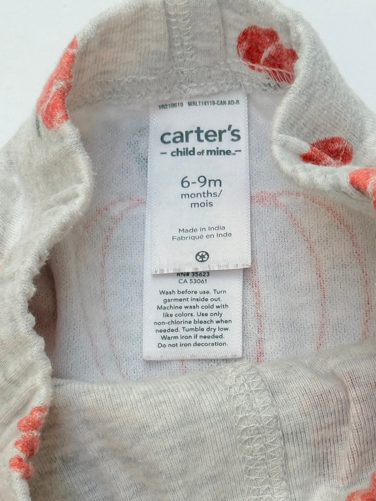 Carter's Child of Mine Pumpkin Leggings 6-9M