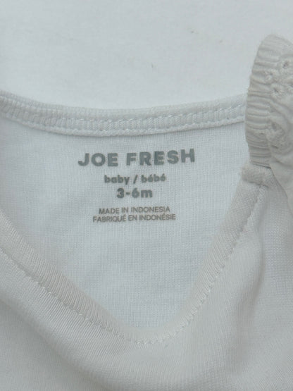 Joe Fresh White Eyelet Lace Bodysuit 3-6M