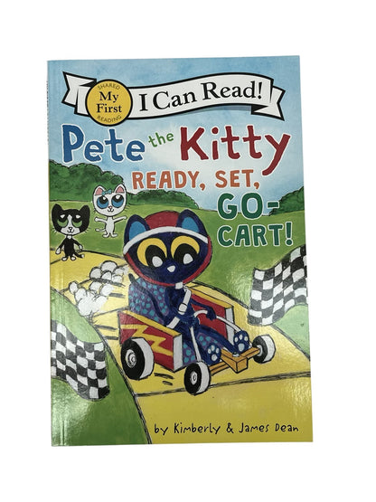 Kimberly and James Dean Pete the Kitty Go-Cart
