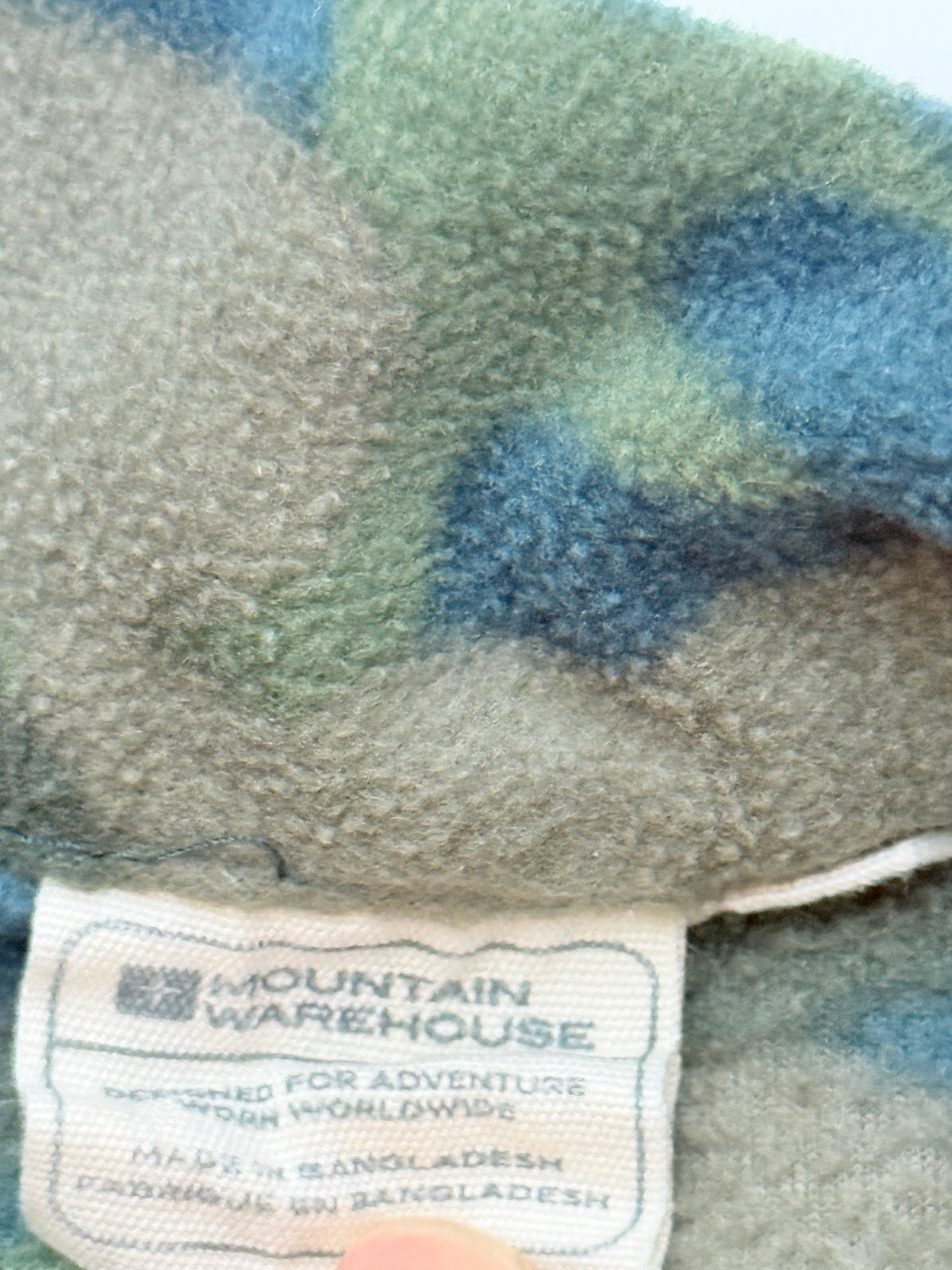 Mountain Warehouse Camo Fleece Pullover Size 7-8